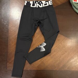 Under Armour Kids Black Fleece Lined Base Layer Size Youth XS